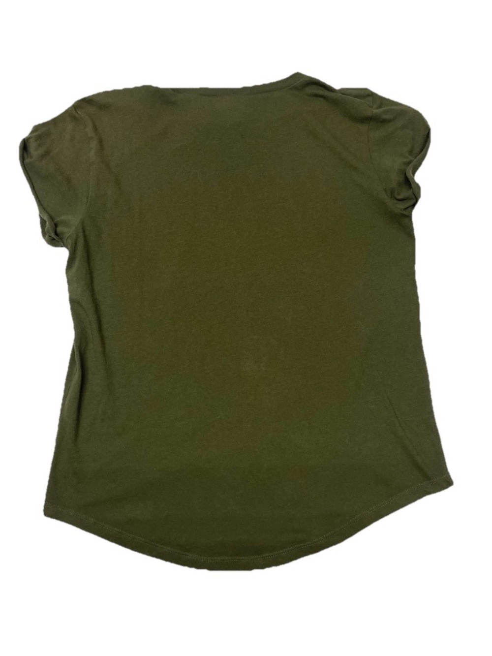 PINK Victoria's Secret Olive Green Crewneck Logo Tee Sz: Small - Picture 2 of 5